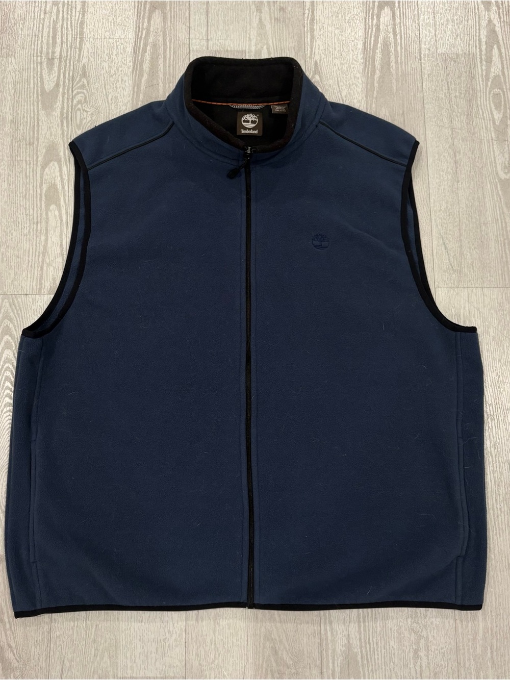 Timberland Navy Blue Fleece Vest - Full Zip